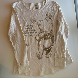 Disney Cream Long Sleeve Tee with Winnie the Pooh